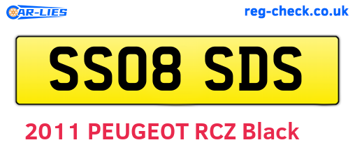 SS08SDS are the vehicle registration plates.