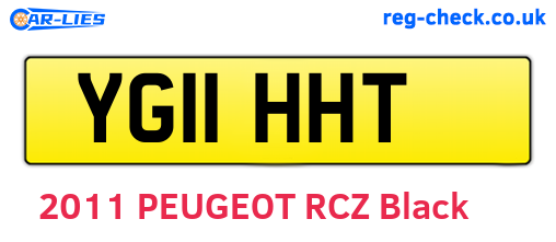 YG11HHT are the vehicle registration plates.