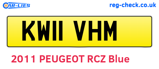 KW11VHM are the vehicle registration plates.