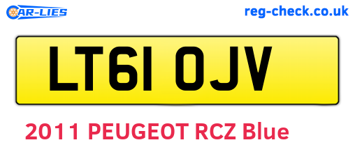 LT61OJV are the vehicle registration plates.