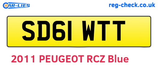 SD61WTT are the vehicle registration plates.