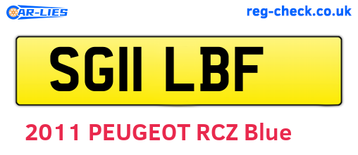 SG11LBF are the vehicle registration plates.