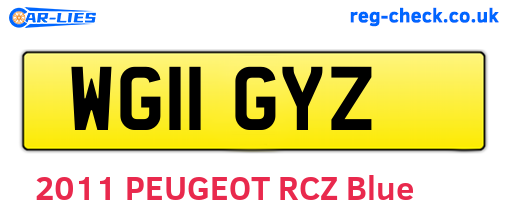 WG11GYZ are the vehicle registration plates.