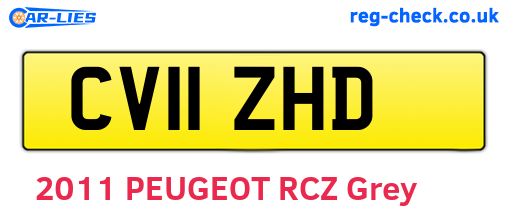 CV11ZHD are the vehicle registration plates.