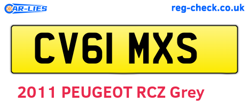 CV61MXS are the vehicle registration plates.