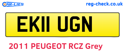 EK11UGN are the vehicle registration plates.