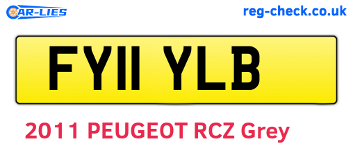FY11YLB are the vehicle registration plates.