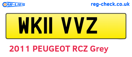 WK11VVZ are the vehicle registration plates.