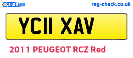 YC11XAV are the vehicle registration plates.