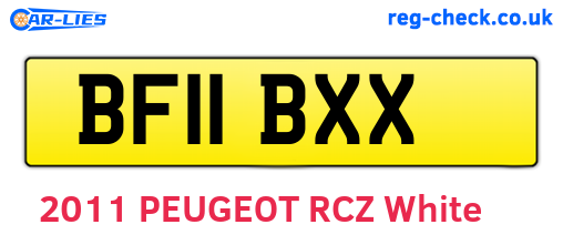 BF11BXX are the vehicle registration plates.