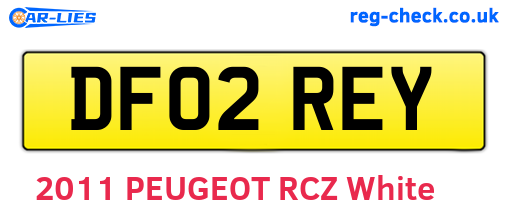 DF02REY are the vehicle registration plates.