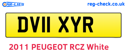 DV11XYR are the vehicle registration plates.