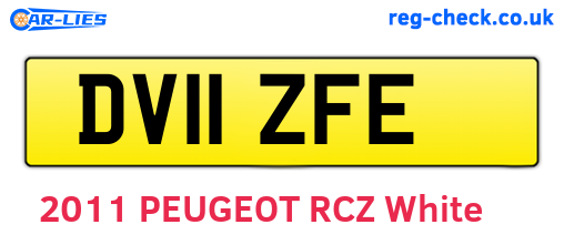 DV11ZFE are the vehicle registration plates.