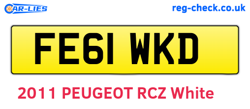 FE61WKD are the vehicle registration plates.