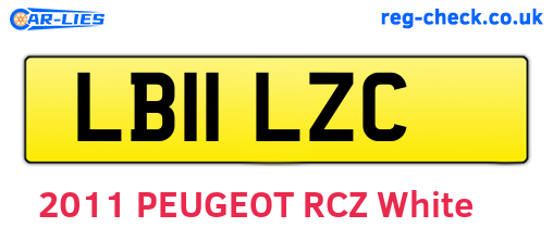 LB11LZC are the vehicle registration plates.