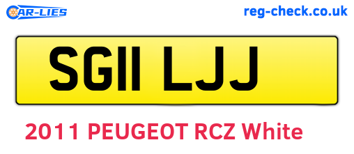 SG11LJJ are the vehicle registration plates.
