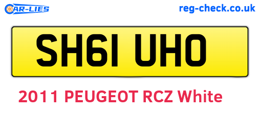 SH61UHO are the vehicle registration plates.