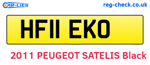 HF11EKO are the vehicle registration plates.