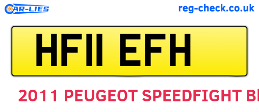 HF11EFH are the vehicle registration plates.