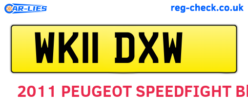 WK11DXW are the vehicle registration plates.