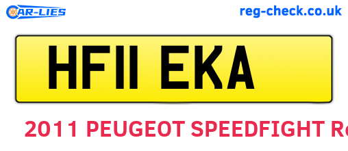 HF11EKA are the vehicle registration plates.