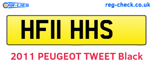 HF11HHS are the vehicle registration plates.