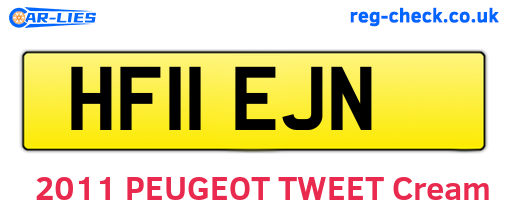 HF11EJN are the vehicle registration plates.