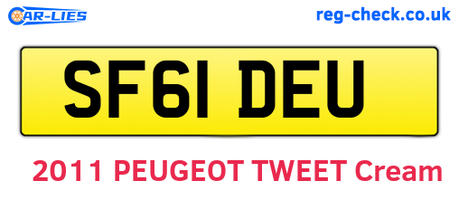 SF61DEU are the vehicle registration plates.