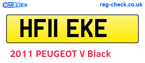HF11EKE are the vehicle registration plates.