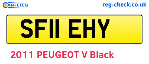 SF11EHY are the vehicle registration plates.