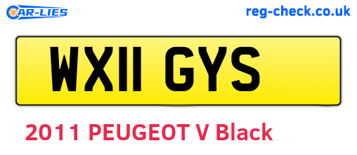 WX11GYS are the vehicle registration plates.