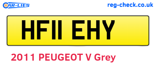 HF11EHY are the vehicle registration plates.