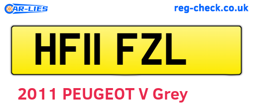 HF11FZL are the vehicle registration plates.