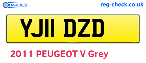 YJ11DZD are the vehicle registration plates.