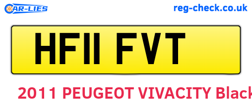 HF11FVT are the vehicle registration plates.