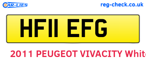 HF11EFG are the vehicle registration plates.