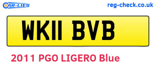 WK11BVB are the vehicle registration plates.