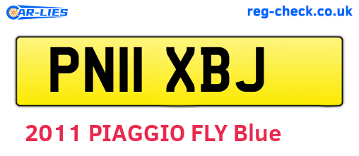 PN11XBJ are the vehicle registration plates.