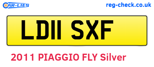 LD11SXF are the vehicle registration plates.