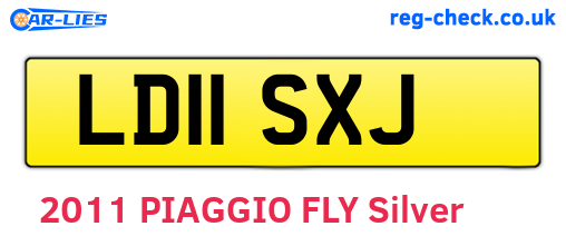 LD11SXJ are the vehicle registration plates.