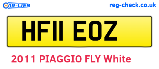 HF11EOZ are the vehicle registration plates.