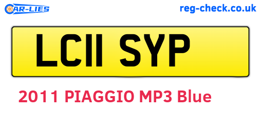 LC11SYP are the vehicle registration plates.