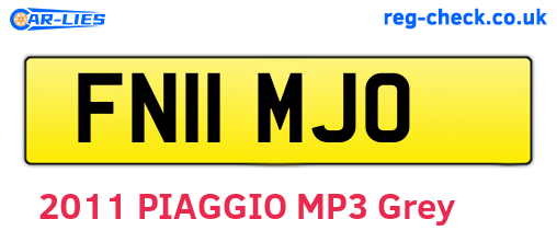 FN11MJO are the vehicle registration plates.