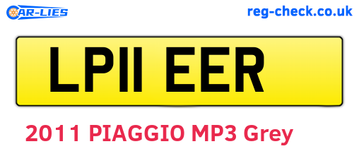 LP11EER are the vehicle registration plates.