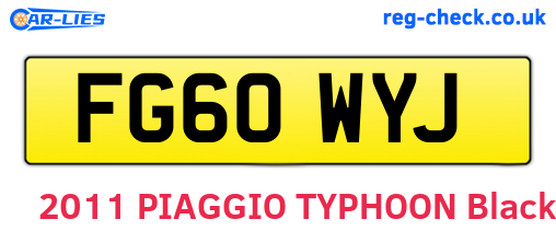 FG60WYJ are the vehicle registration plates.