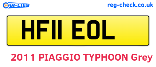 HF11EOL are the vehicle registration plates.