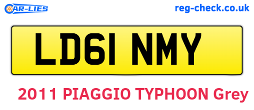 LD61NMY are the vehicle registration plates.