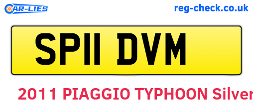 SP11DVM are the vehicle registration plates.
