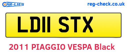 LD11STX are the vehicle registration plates.