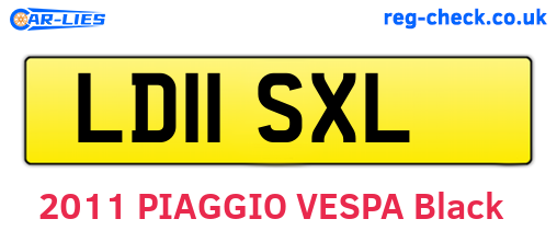 LD11SXL are the vehicle registration plates.